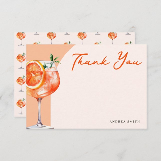 Modern Chic Tack Aperol Spritz Tack (Fram/baksida)