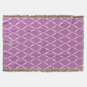 Modern chic texturerad lila ikat chevron mönster filt