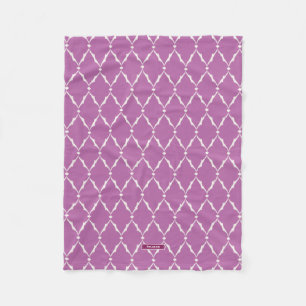 Modern chic texturerad lila ikat-chevron-mönster fleecefilt