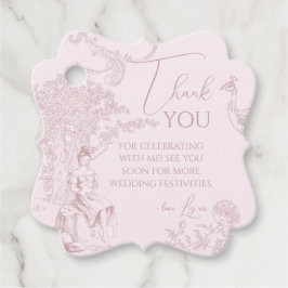 Modern Chic Toile de Jouy Picknick Bröllopsdusch  Gåvor Etiketter