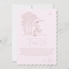 Modern Chic Toile de Jouy Picknick Bröllopsdusch  Tack Kort