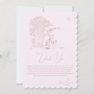 Modern Chic Toile de Jouy Picknick Bröllopsdusch Tack Kort