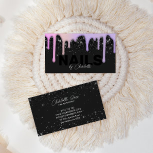Modern Chic Trendig Rosa Lila Drives Nagel Busines Visitkort