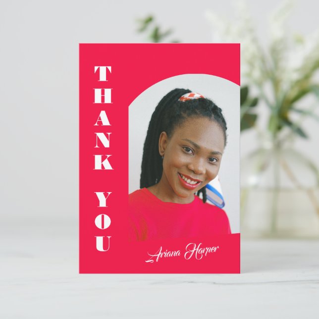 Modern Chic Trendig Skript Rosa Studenten (Stående Fram)