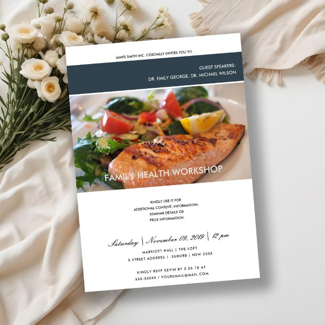 MODERN CHIC TRENDY FOTO WORKSHOP EVENT INVITATION INBJUDNINGAR (Skapare uppladdad)