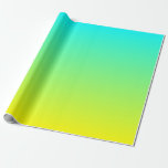 modern chic turkos gult grönt  ombre presentpapper<br><div class="desc">Romantisk gult och gröntens bröllopsinbjudan,  svit och turkoise grönt gult bröllopsfavoriter.</div>