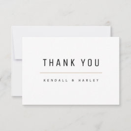 Modern Chic Typografi enkel Tack Kort