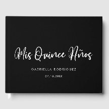 Modern chic-typografi Mis quince años