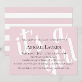 Modern Chic Typography Baby Shower-inbjudan Inbjudningar