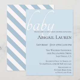 Modern Chic Typography Baby Shower-inbjudan Inbjudningar