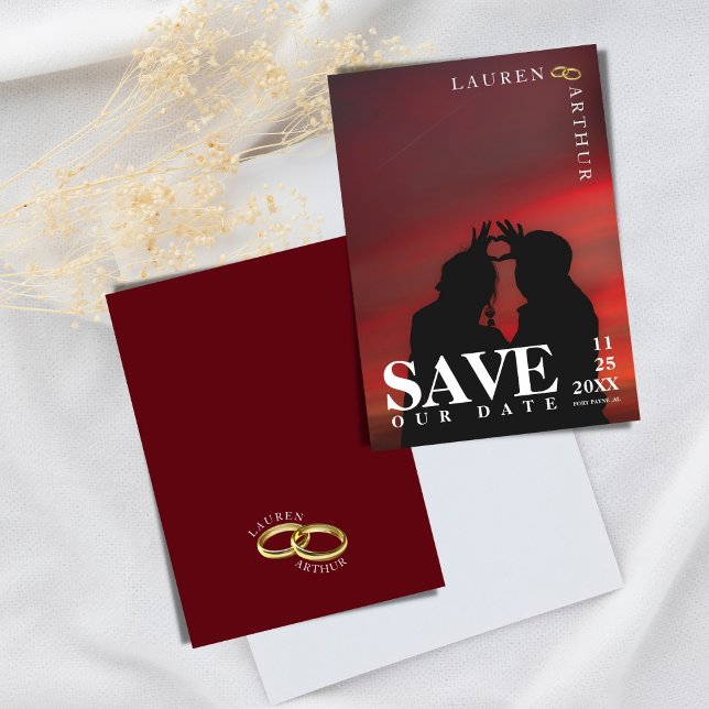 Modern Chic Ultra Minimal Photo Bröllop Spara Datumet (Skapare uppladdad)