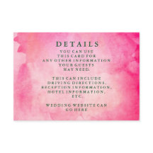 Modern Chic Vattenfärg Bröllopsinformation