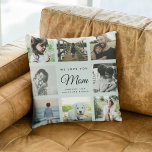Modern Chic VI KÄRLEK DIG Mamma Family Photo Colla Kudde<br><div class="desc">Vi kärlek,  Mamma: För bästa Mamma någonsin i ditt liv,  ett modernt,  trendig Instagram-familjens fotokollage dekorativ kudde med modern manustypografi och ditt personliga namn och budskap. Det här är den dammiga grönten.</div>