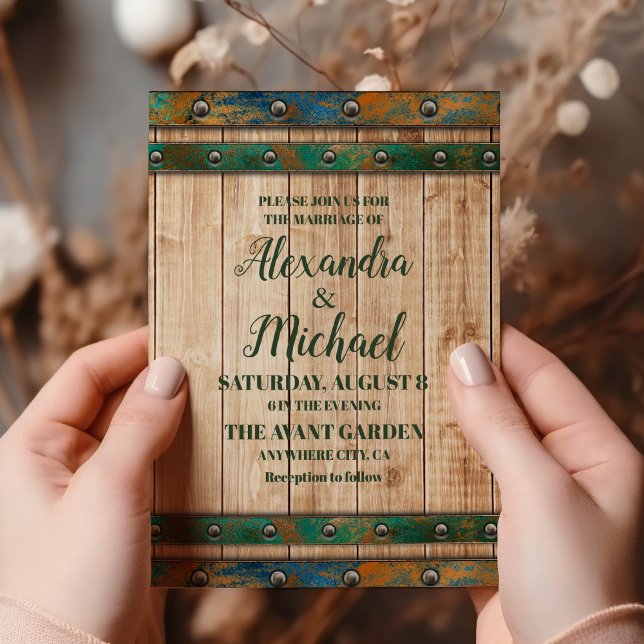 Modern Chic Vingård Bröllop Inbjudningar (Skapare uppladdad)