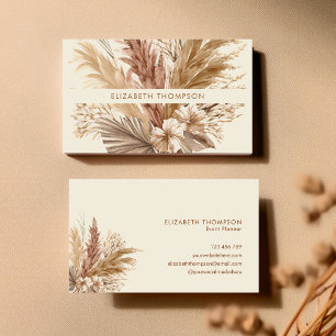 Modern Chic Watercolor Blommigt Boho Visitkort