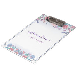 Modern Chic Watercolor Blue Hydrangeas Blommigt