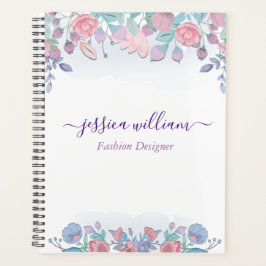 Modern Chic Watercolor Blue Hydrangeas Blommigt