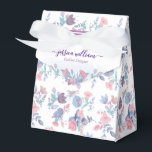 Modern Chic Watercolor Blue Hydrangeas Blommigt Presentaskar<br><div class="desc">Modern elegant blå vattenfärgsvattenblommor Favoritruta Anpassa ditt namn och ditt företag med den här eleganten blommigt design med vattenfärgsvätskeparker, blå ponnyer, anemoner och löv. Och den moderna och vackra vattenfärgen är perfekt för modern och elegant kvinna. Den har en ljus rosa, blått, lila och rosa blommor som är täckta med...</div>