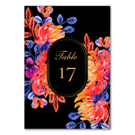 Modern Chic Watercolor Bouquet Floral Wedding Bordsnummer