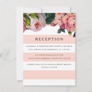 MODERN Chic Wide Rand w Ro, Reception Inbjudan