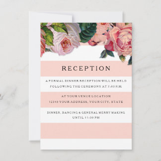 MODERN Chic Wide Rand w Ro, Reception Inbjudan