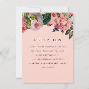 MODERN Chic Wide Rand w Ro, Reception Inbjudan
