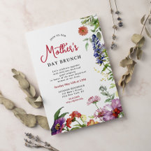 Modern Chic Wildblomskript Mors dag Brunch