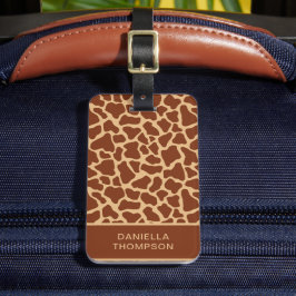 Modern Chic Wildlife Giraffe Print Mönster Travel Bagagebricka