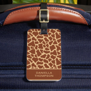 Modern Chic Wildlife Giraffe Print Mönster Travel Bagagebricka
