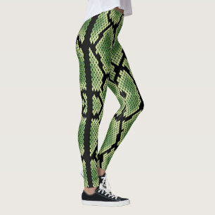 Modern Chic Wildlife Snake Animal Print Mönster Leggings