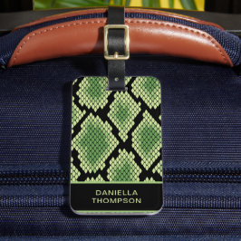 Modern Chic Wildlife Snake Print Mönster Travel Bagagebricka