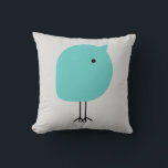 Modern Chick Baby Nursery Pillow, turkos och Grått Kudde<br><div class="desc">Detta söta lilla dekorativ kudde påminner om det amerikanska halvseklets utformning och är perfekt för ett baby eller barnrum. Den lilla chicken är i turkos. Det är vackert parat med min andra chick för turkos, även för försäljning på Zazzle i min butik. Kontakta mig om du vill ha ett annat...</div>
