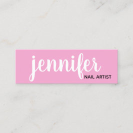 Modern chick-rosa-artist mini visitkort