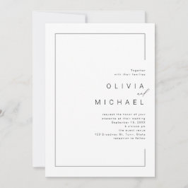 Modern chics minimalistiska inbjudan till fotobröl