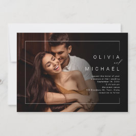 Modern chics minimalistiska inbjudan till fotobröl