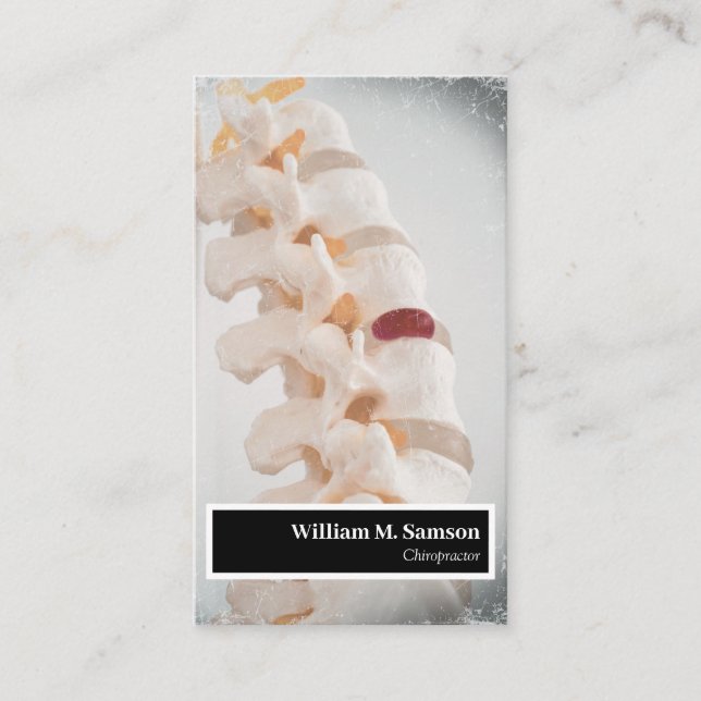 Modern chiropractor Spine-stängning Visitkort (Framsida)