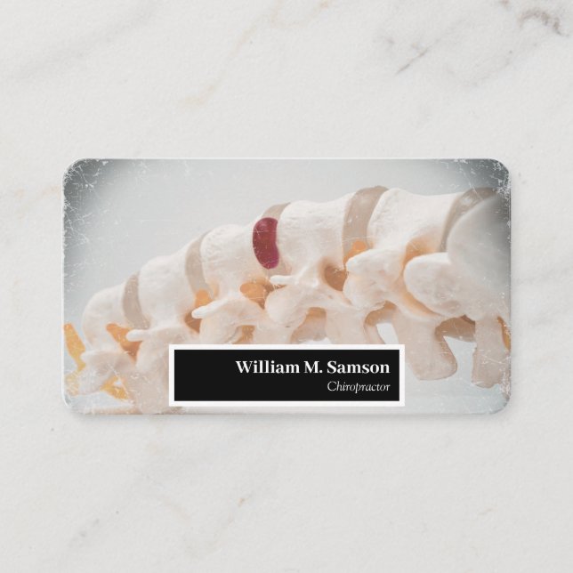 Modern chiropractor Spine-stängning Visitkort (Framsida)