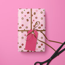 Modern Chocolate Bonbons- Wrapping Papper- Rosa