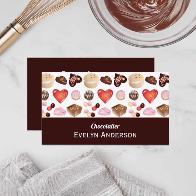 Modern Chocolatier Chokladaffär Visitkort (Skapare uppladdad)