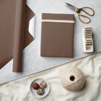 Modern Choklad Brun Enfärgad Färg Presentpapper