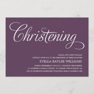 MODERN CHRISTENINGINBJUDAN FÖR BABY %PIPE% INBJUDNINGAR