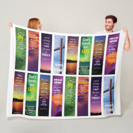 Modern Christian Bible Scripture Verses Fleecefilt