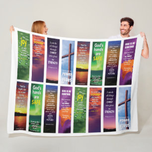 Modern Christian Bible Scripture Verses Fleecefilt