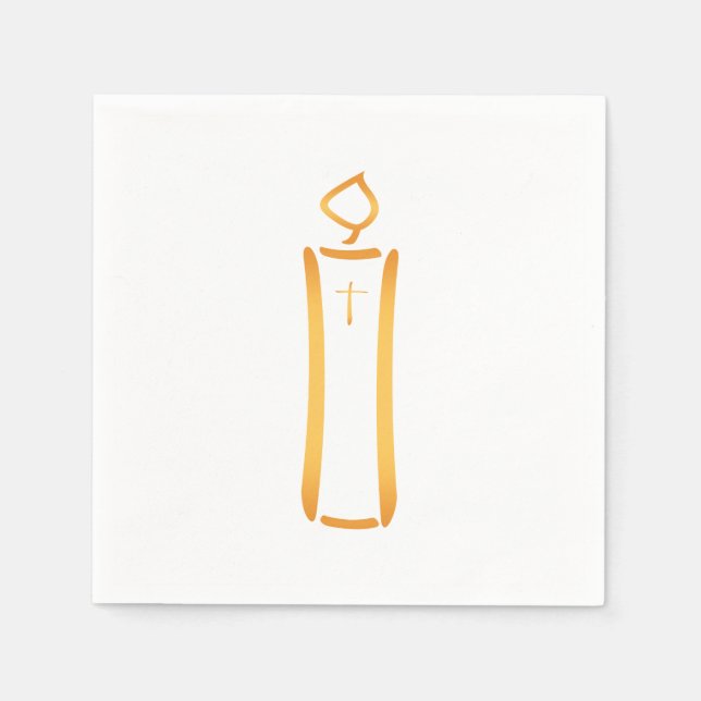 Modern Christian Candle Pappersservett (Framsidan)