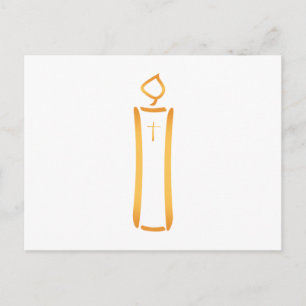 Modern Christian Candle Vykort