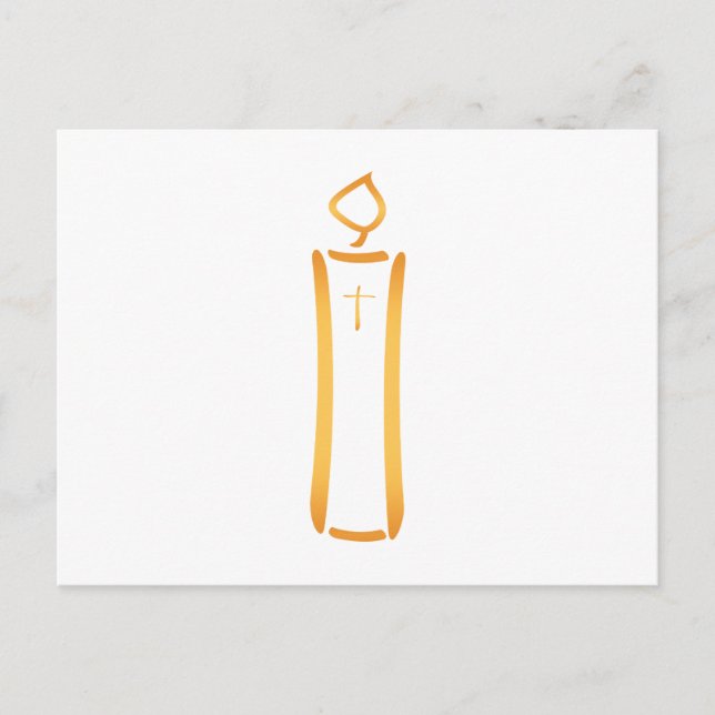 Modern Christian Candle Vykort (Framsida)