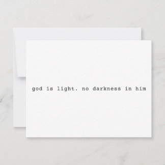 Modern Christian "God is Light" Invitation Inbjudningar