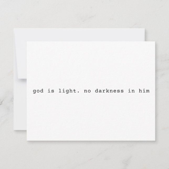 Modern Christian "God is Light" Invitation Inbjudningar (Framsida)
