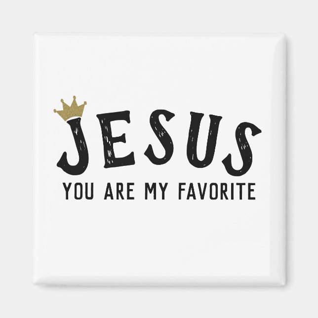 Modern Christian Jesus Fridge Magnet (Framsidan)