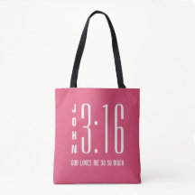 Modern Christian John 3:16 Tote Bag